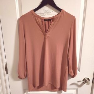 Pink long sleeve blouse